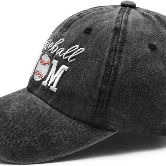 Baseball Mom Hat Cotton Adjustable Embroidered Softball Cap for Women - Picture 4 of 6